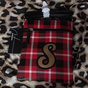 Red Plaid Purse with S on front